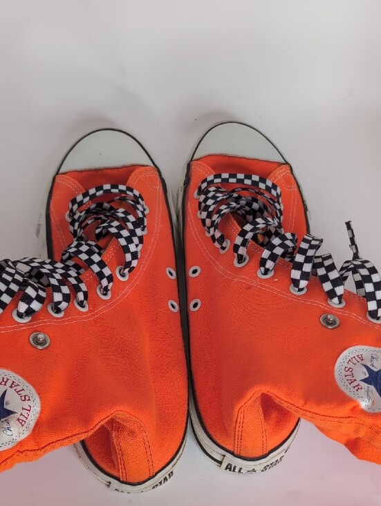 Converse Other - Vintage Converse Bright Orange High-Top Sneakers